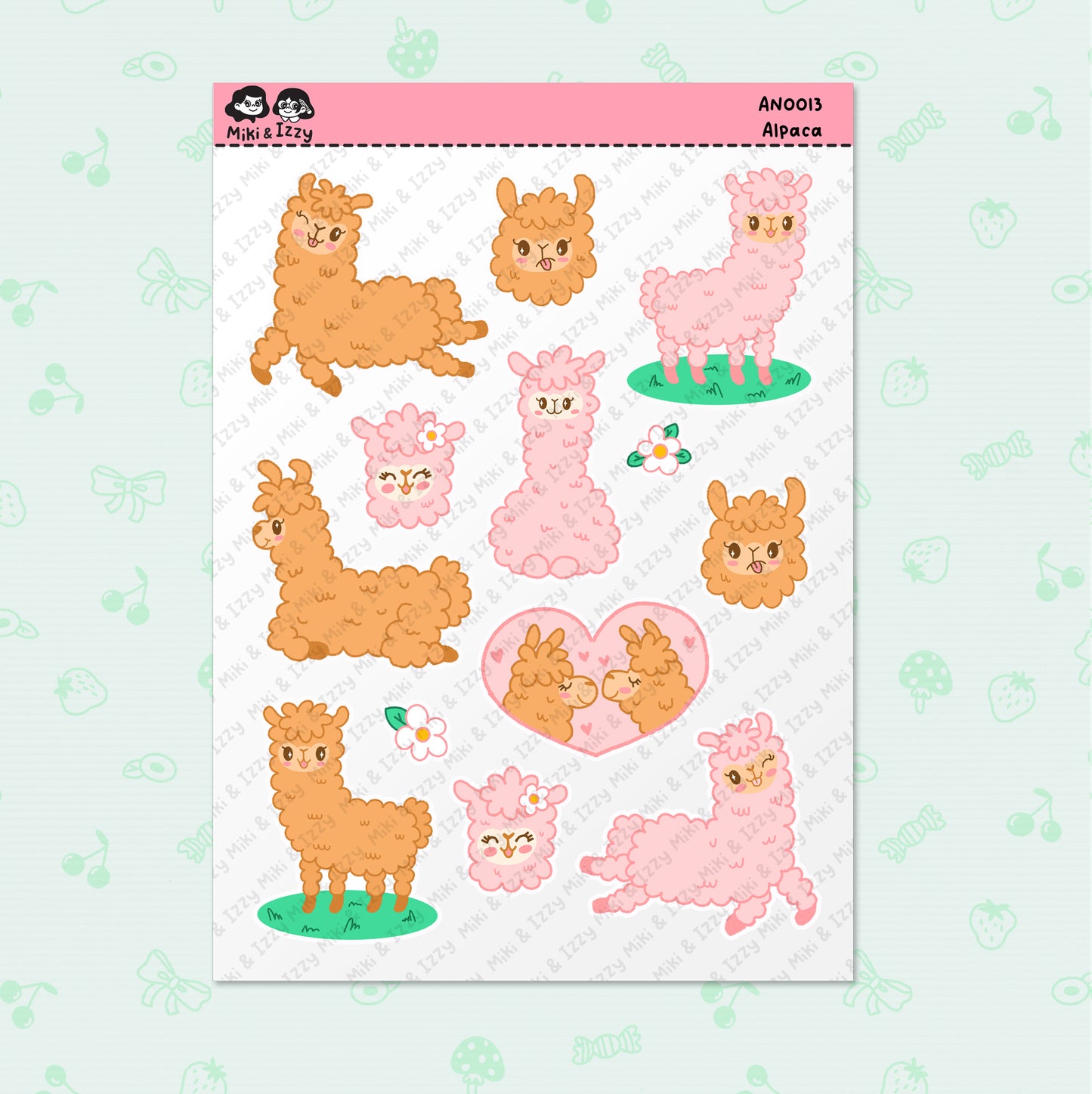 Alpaca Sticker Sheet