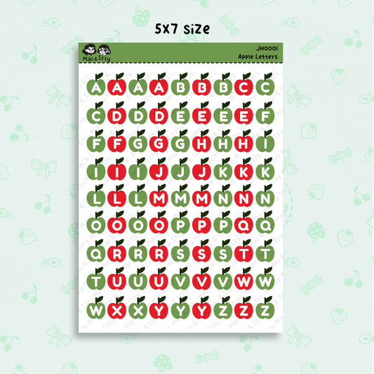 Apple Alphabet in Red & Green