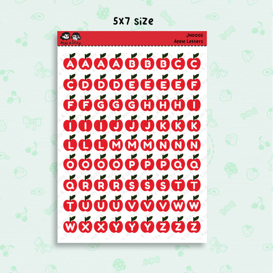 Apple Alphabet in Red