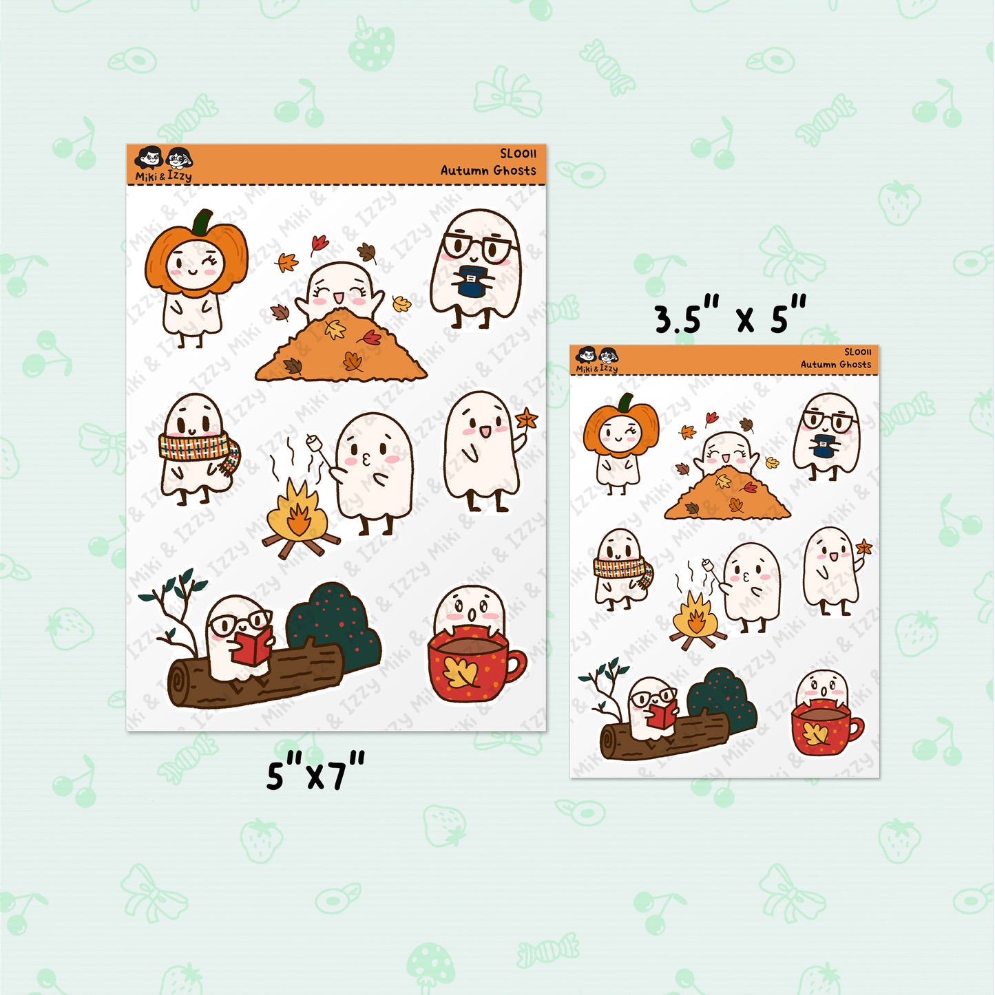 Autumn Ghosts Sticker Sheet