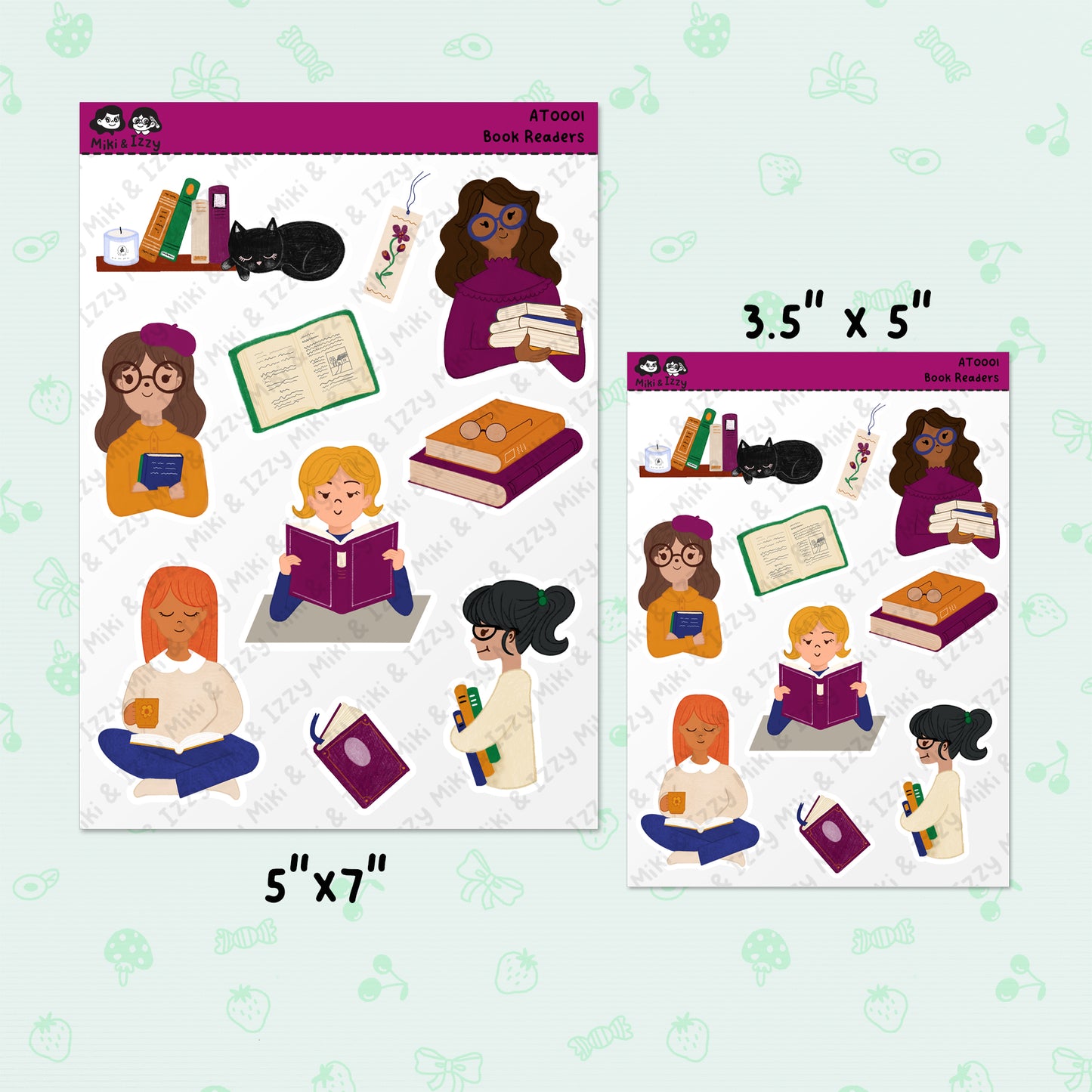 Book Readers Sticker Sheet