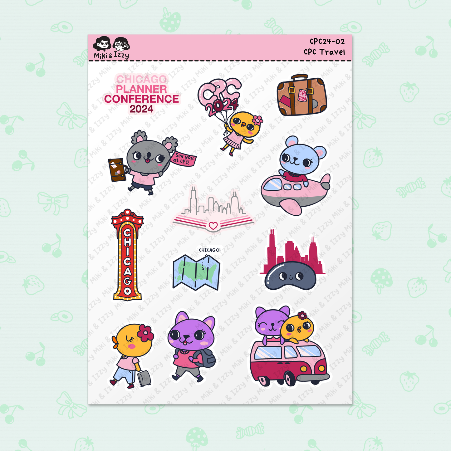 Travel - Chicago Planner Conference 2024 Sticker Sheet 2