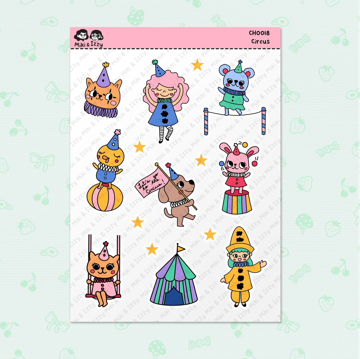 Circus Sticker Sheet