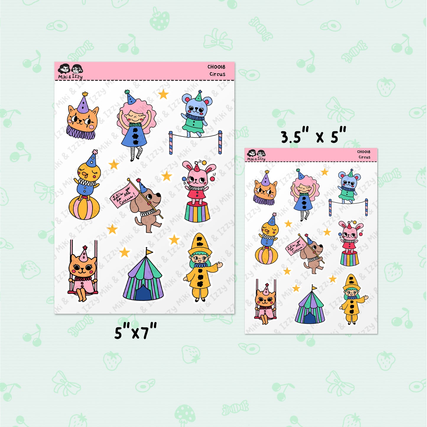 Circus Sticker Sheet