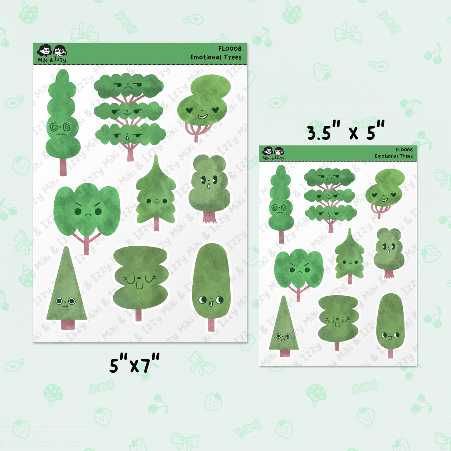 Emotional Trees Sticker Sheet