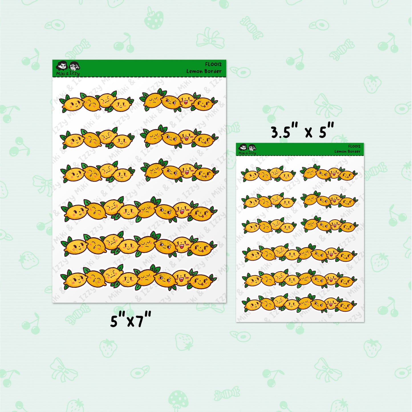 Lemon Borders Sticker Sheet