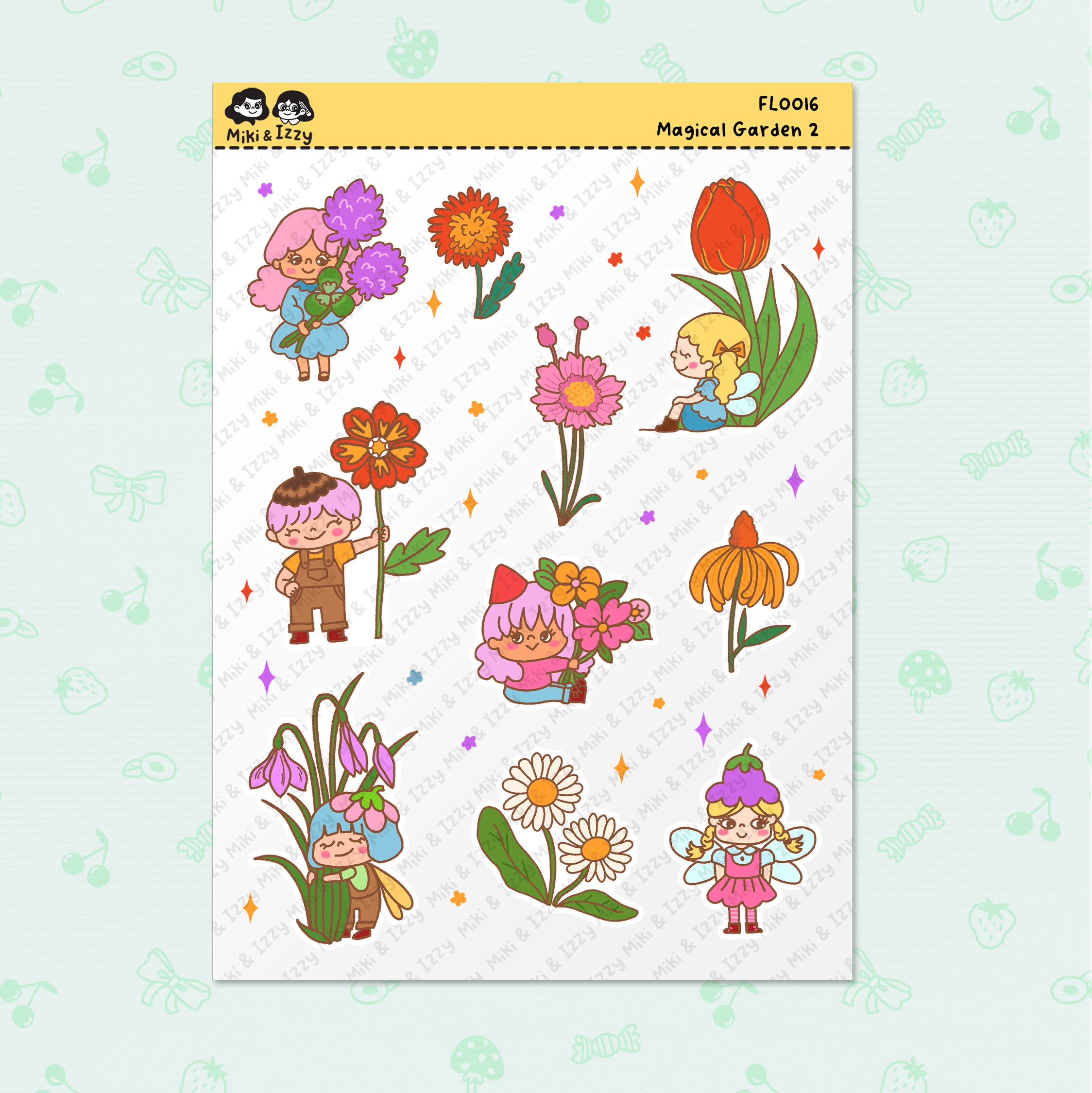 Magical Garden 2 Sticker Sheet – Miki and Izzy