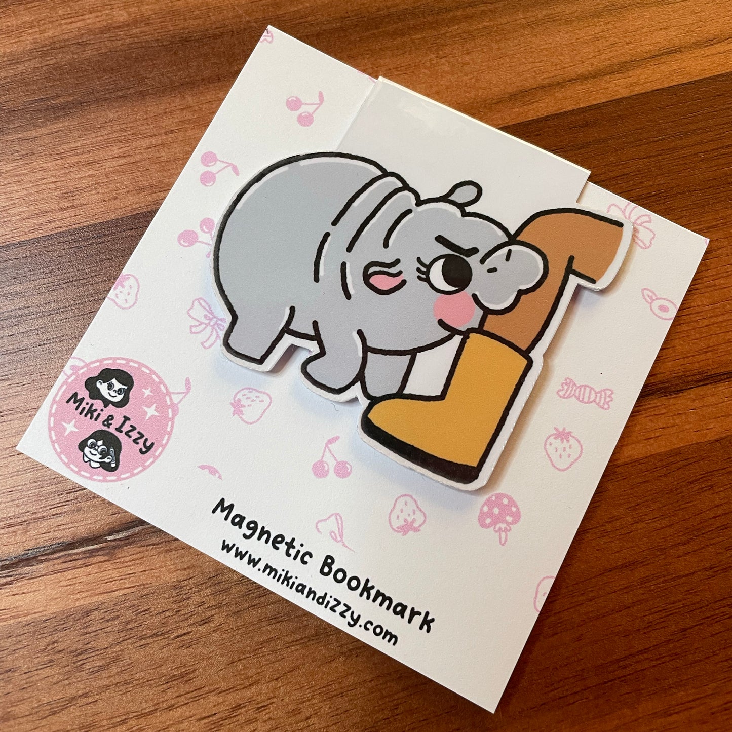Chaotic Baby Hippo Magnetic Bookmark