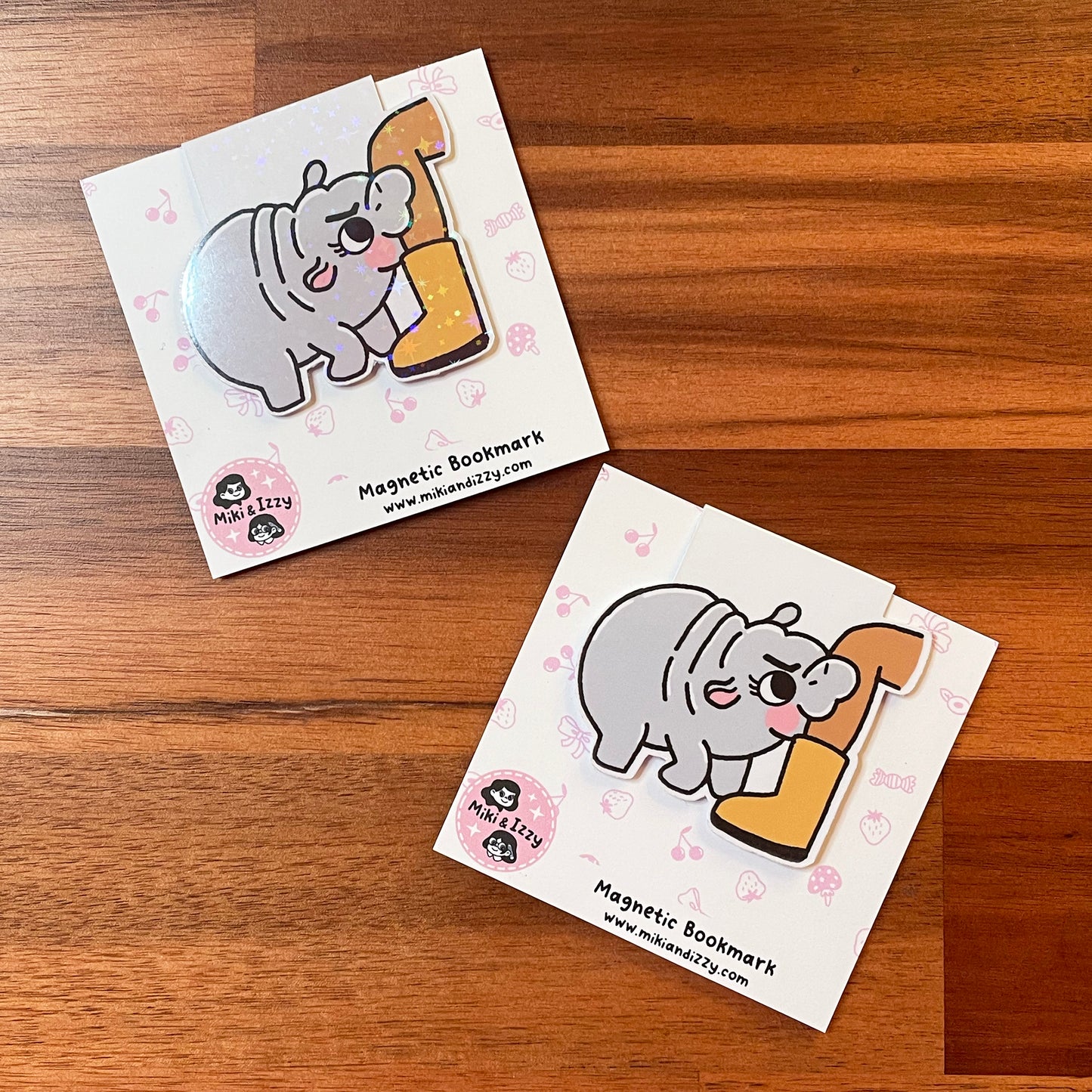 Chaotic Baby Hippo Magnetic Bookmark