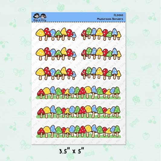 Mushroom Border Sticker Sheet