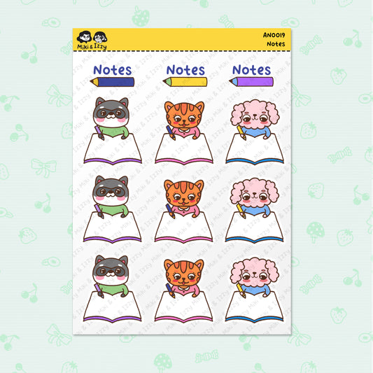 Notes Sticker Sheet