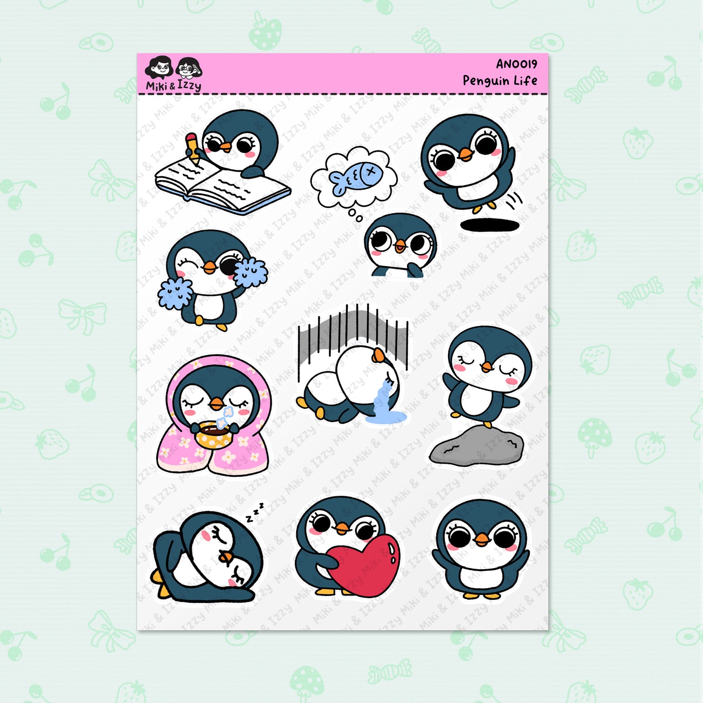 Penguin Life Sticker Sheet