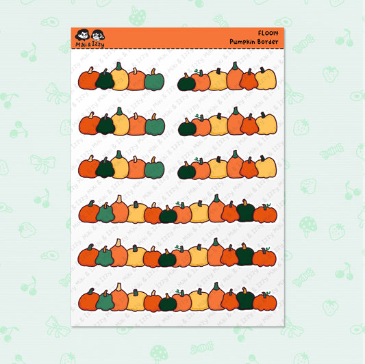 Pumpkin Borders Sticker Sheet