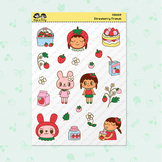 Strawberry Friends Sticker Sheet