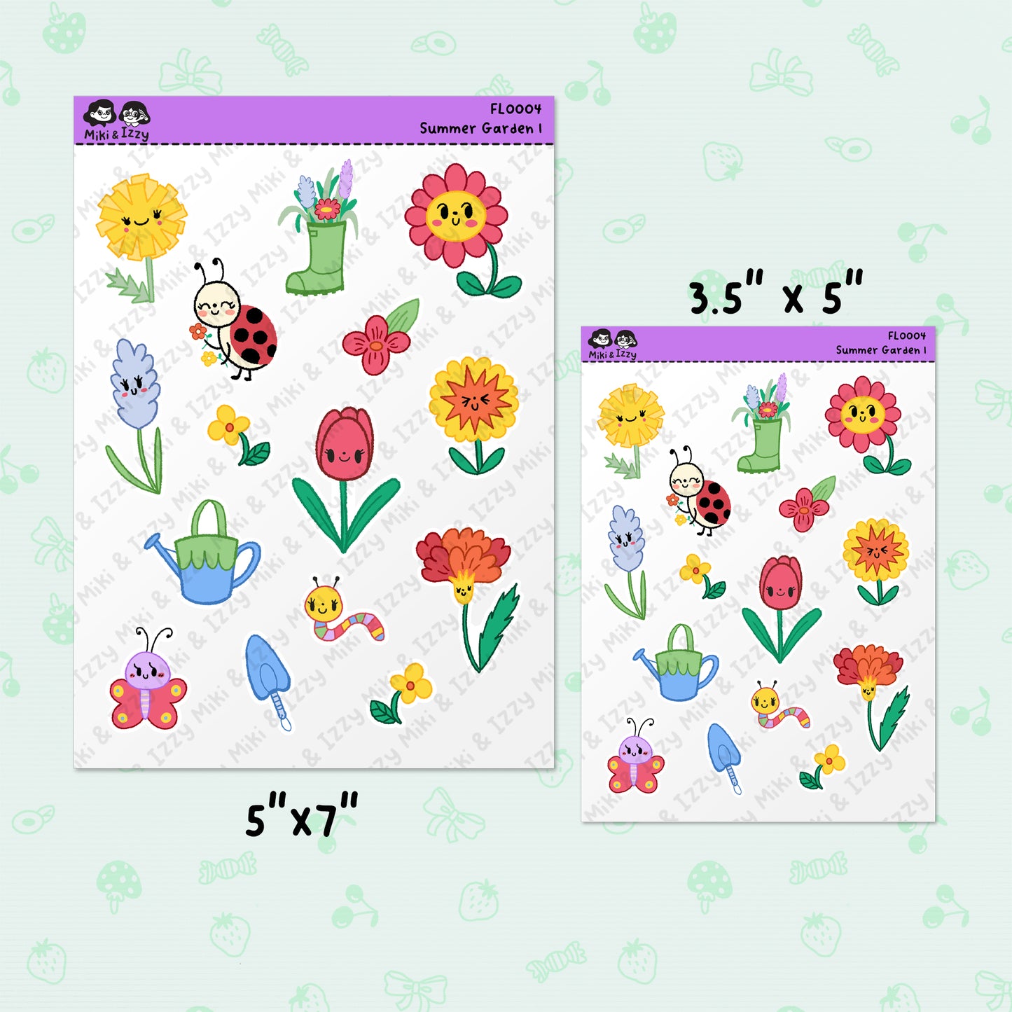 Summer Garden 1 Sticker Sheet