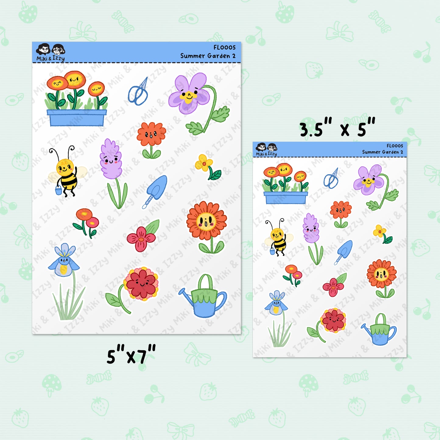 Summer Garden 2 Sticker Sheet