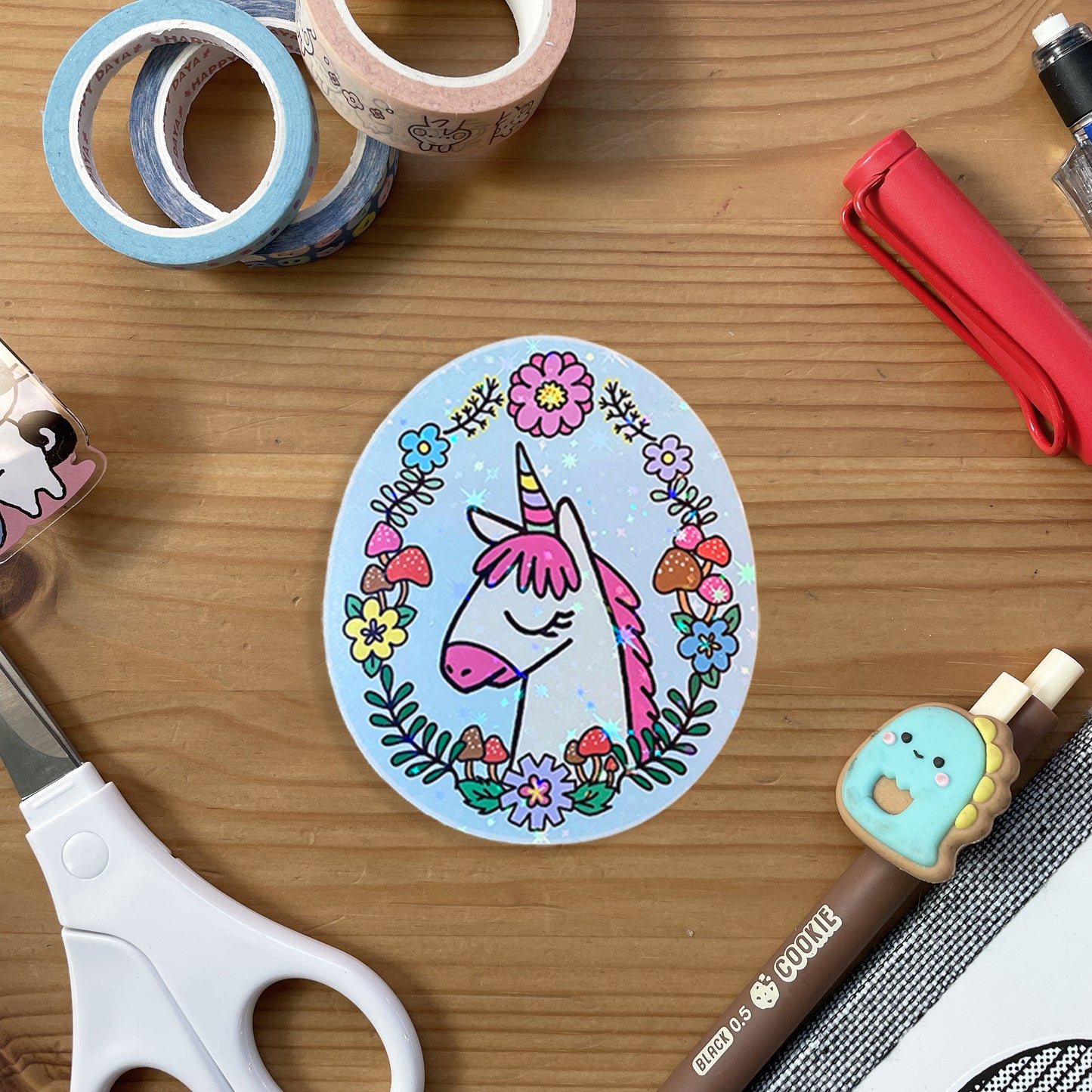 Unicorn Vinyl Glitter Sticker