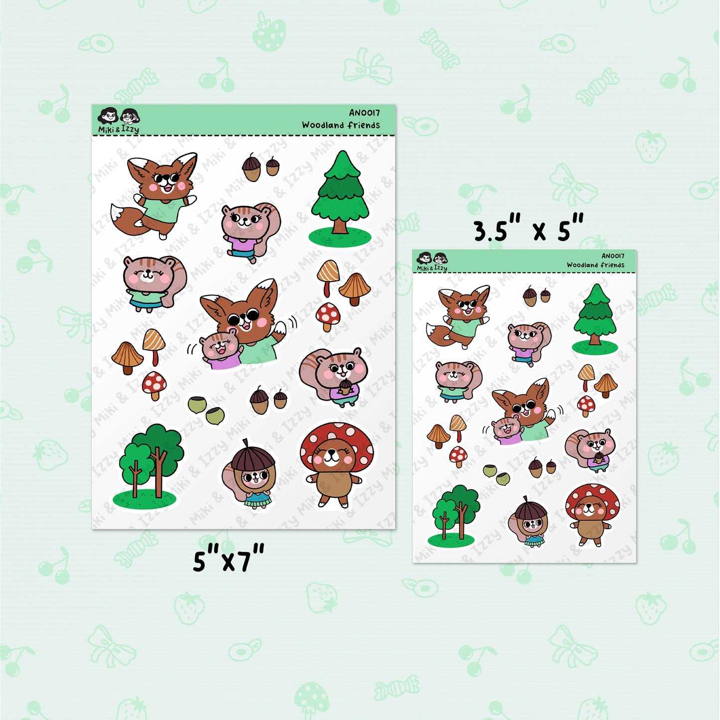 Woodland Friends Sticker Sheet