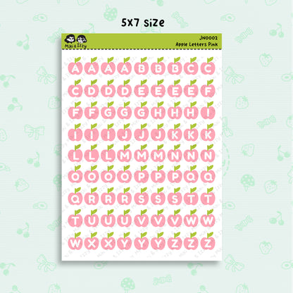 Apple Alphabet in Pink