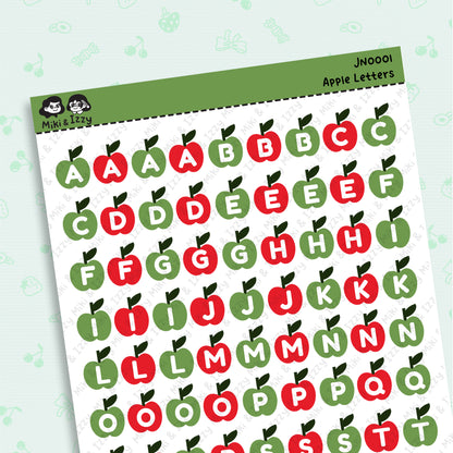 Apple Alphabet in Red & Green