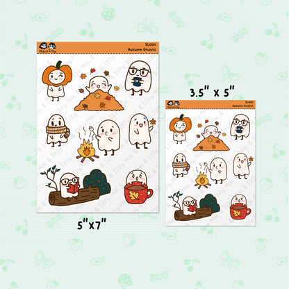 Autumn Ghosts Sticker Sheet