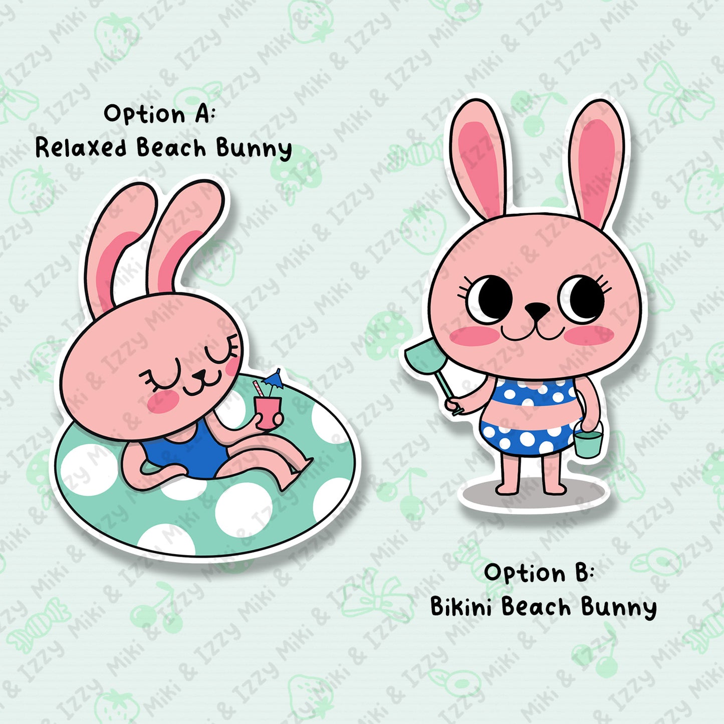 Beach Bunny Sparkle Vinyl Stickers