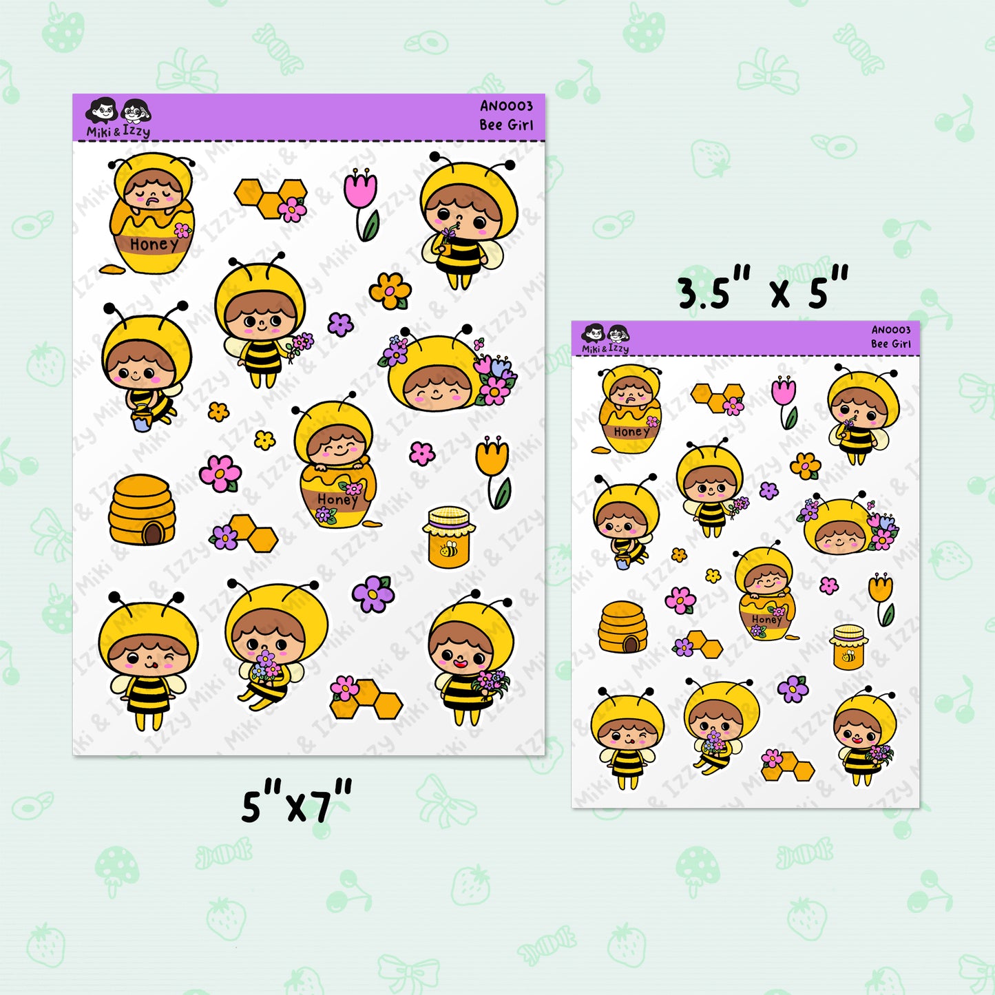 Bee Girl Sticker Sheet