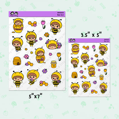 Bee Girl Sticker Sheet