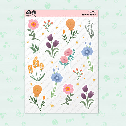 Bloom Floral Sticker Sheet