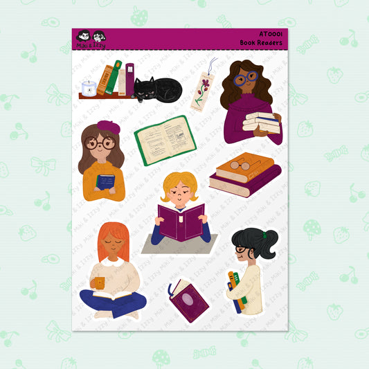 Book Readers Sticker Sheet