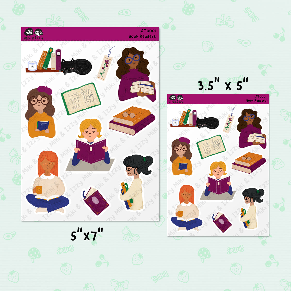 Early Readers Sticker Book Readers Sticker Sheet – Miki and Izzy