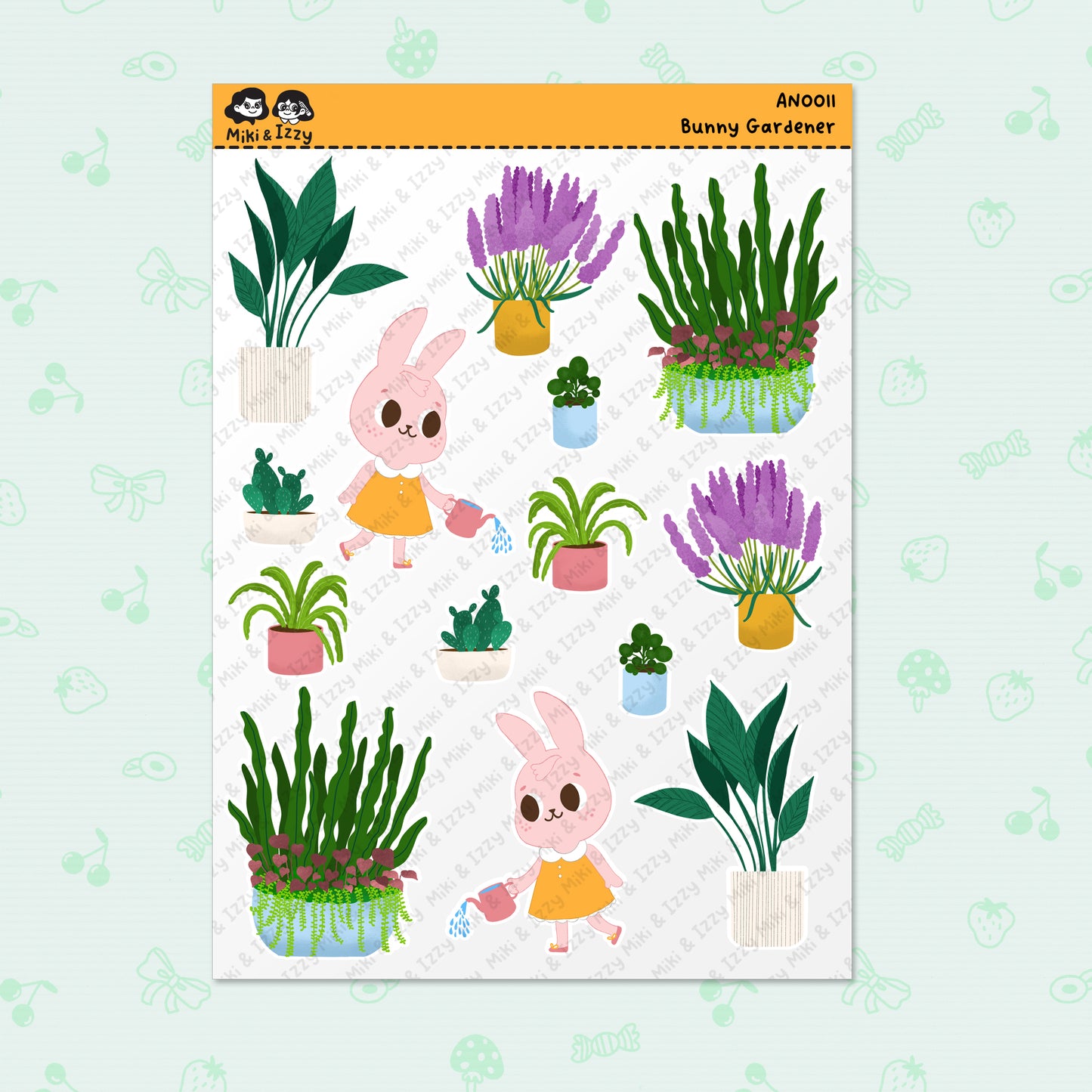 Bunny Gardener Sticker Sheet