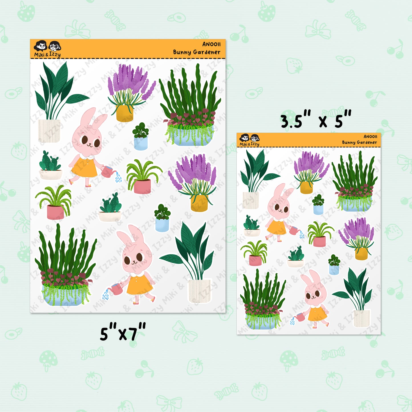 Bunny Gardener Sticker Sheet