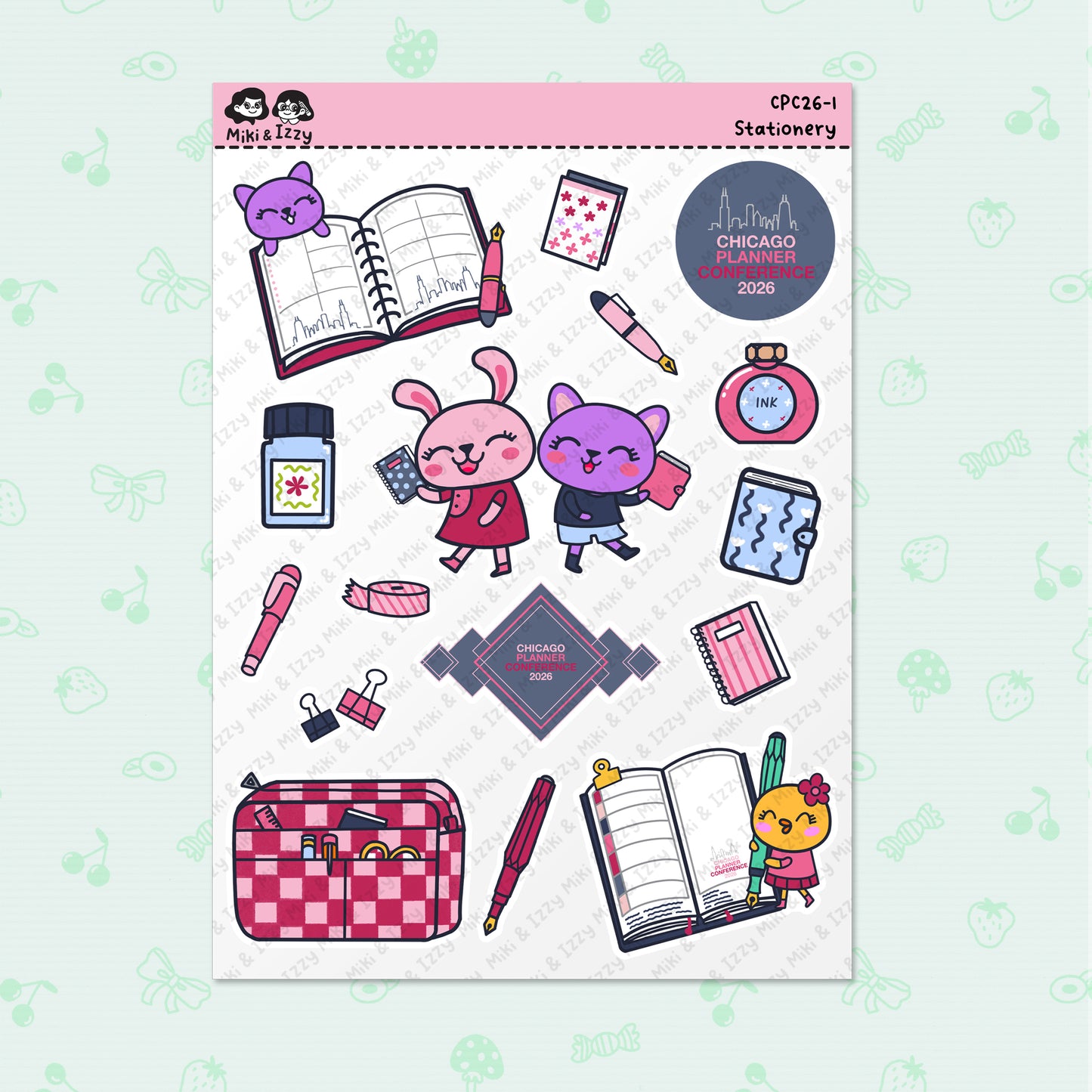 Chicago Planner Conference 2026 Stationery Sticker Sheet
