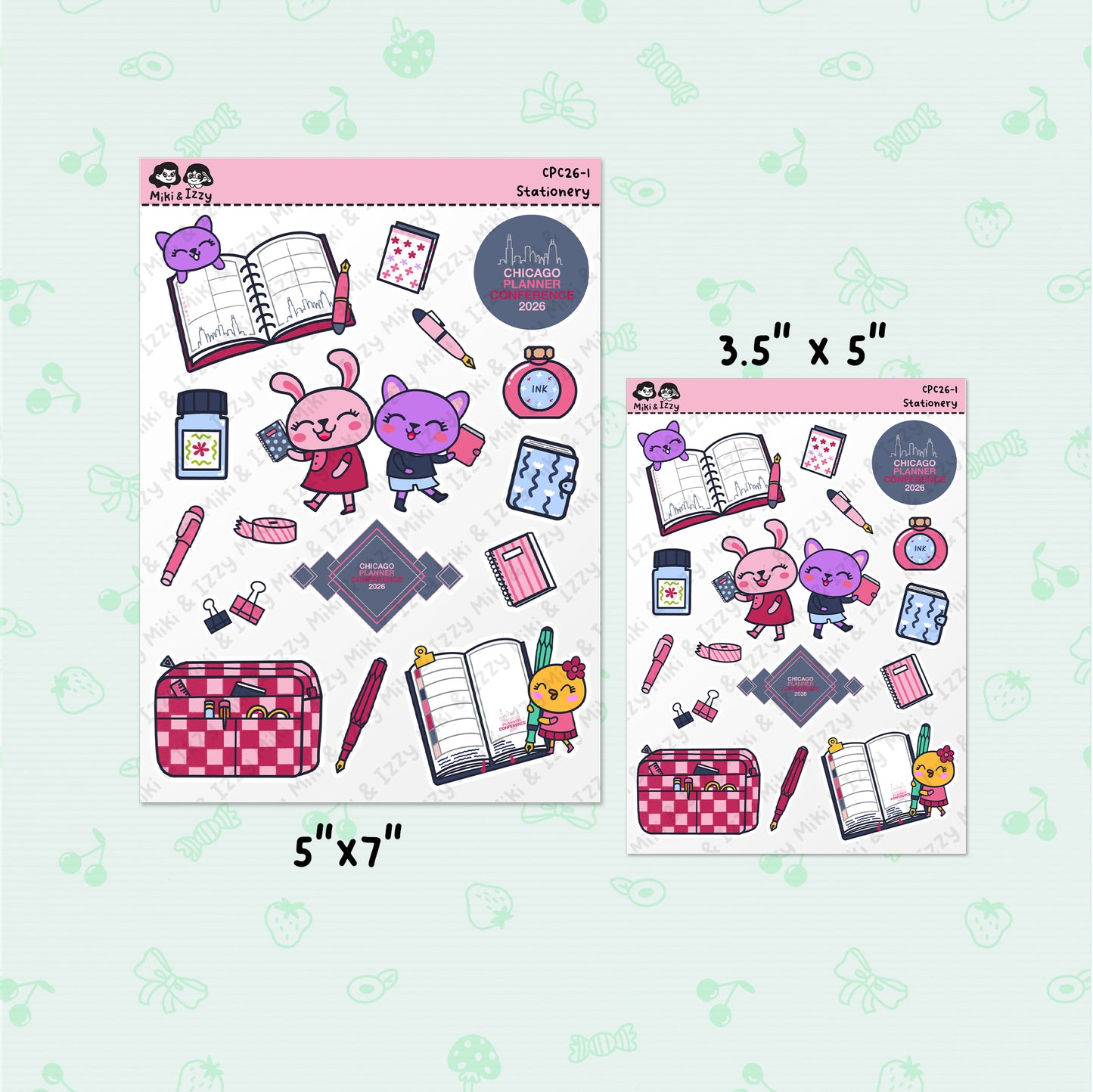 Chicago Planner Conference 2026 Stationery Sticker Sheet