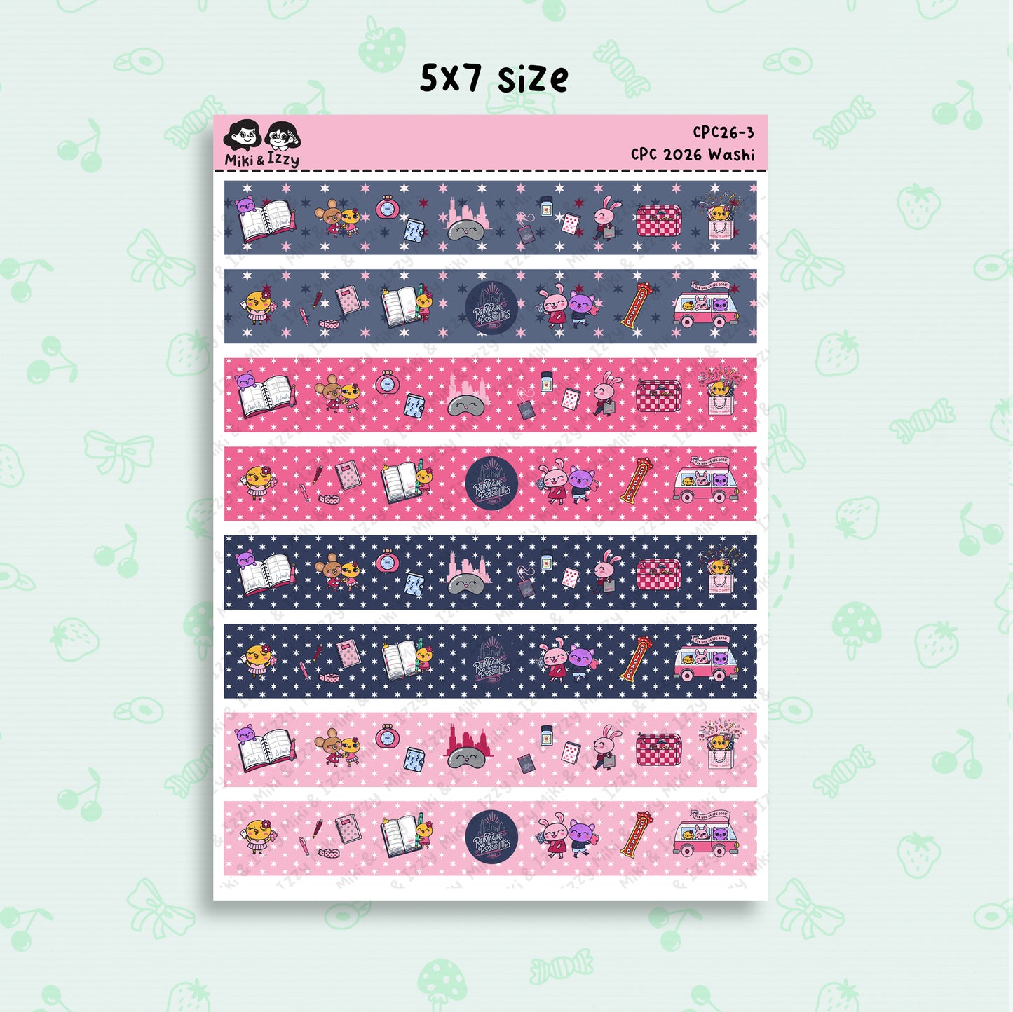 Chicago Planner Conference 2026 Washi Sticker Sheet