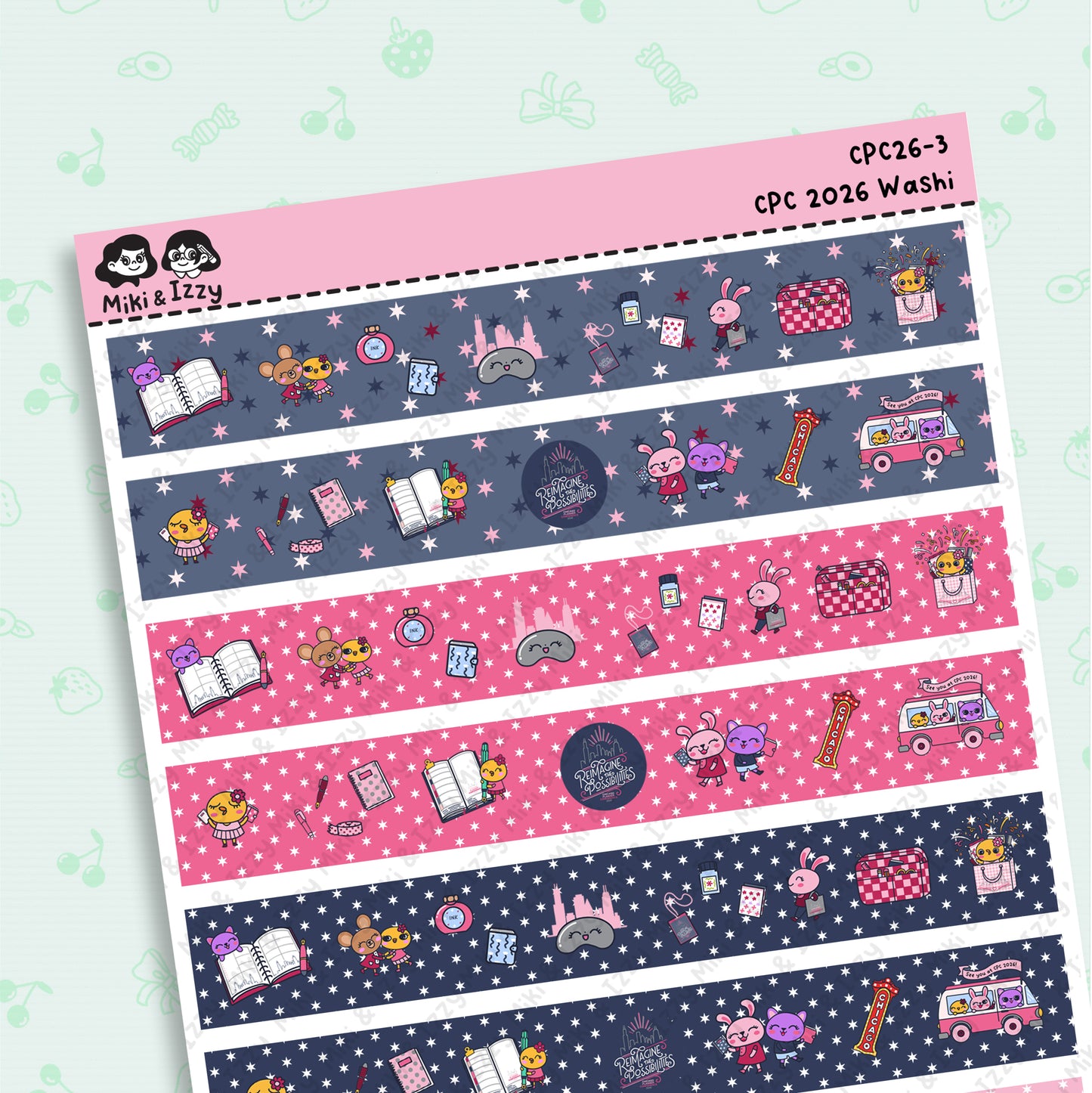 Chicago Planner Conference 2026 Washi Sticker Sheet