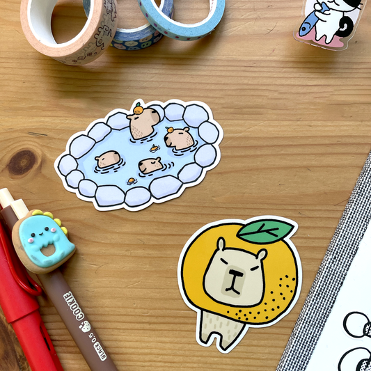 Capybara Vinyl Stickers