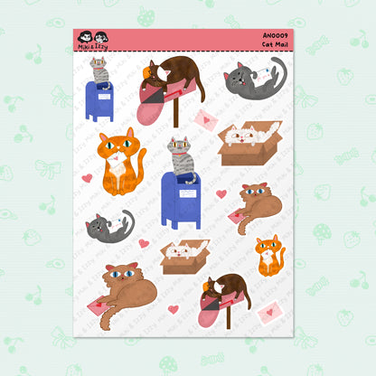 Cat Mail Sticker Sheet