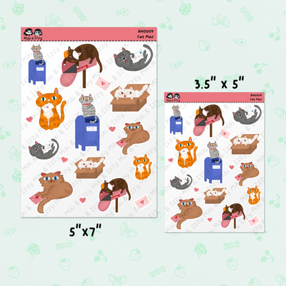 Cat Mail Sticker Sheet