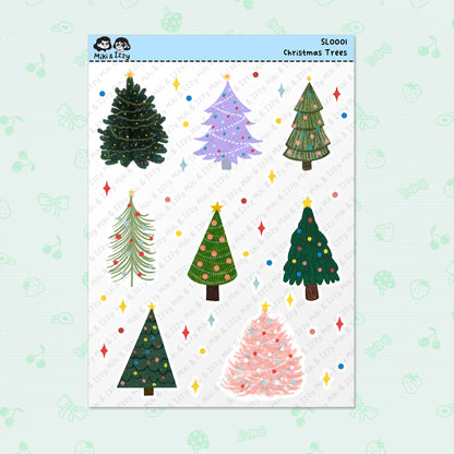 Christmas Trees Sticker Sheet