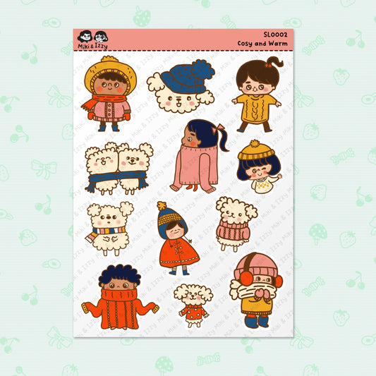 Cosy and Warm Sticker Sheet