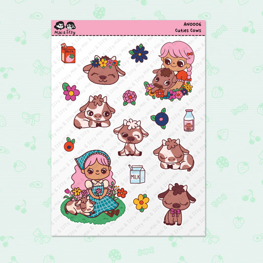 Cutie Cows Sticker Sheet