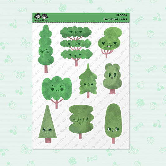 Emotional Trees Sticker Sheet