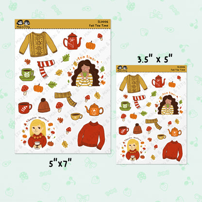 Fall Tea Time Sticker Sheet