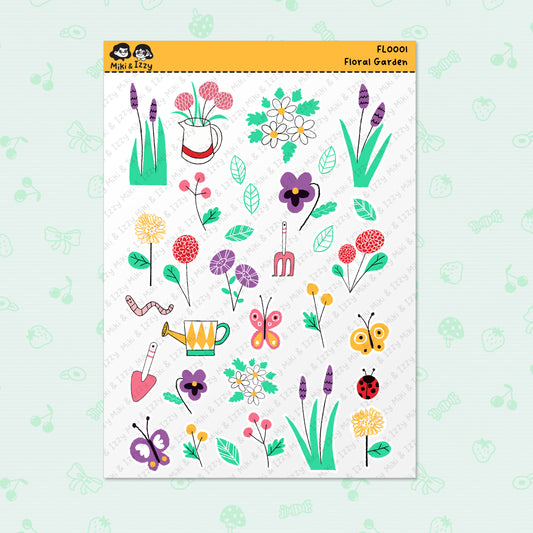 Floral Garden Sticker Sheet