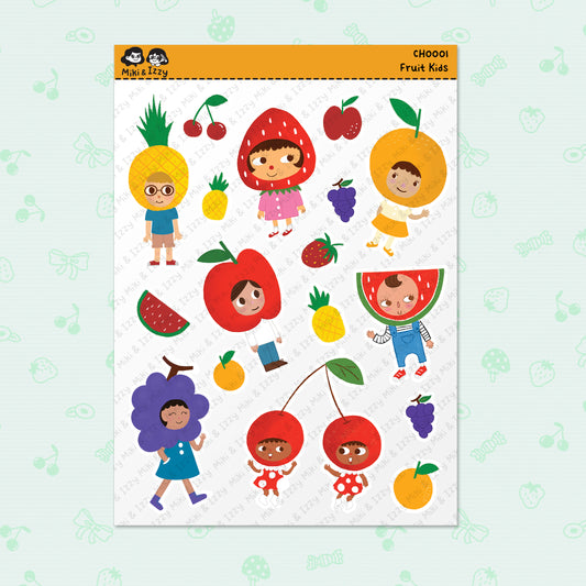 Fruit Kids Sticker Sheet