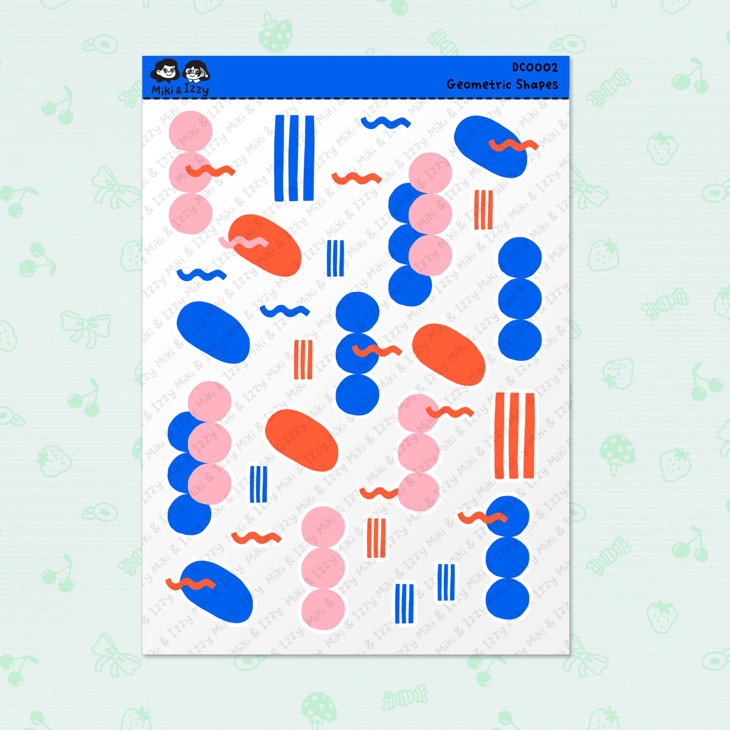 Geometric Shapes Sticker Sheet