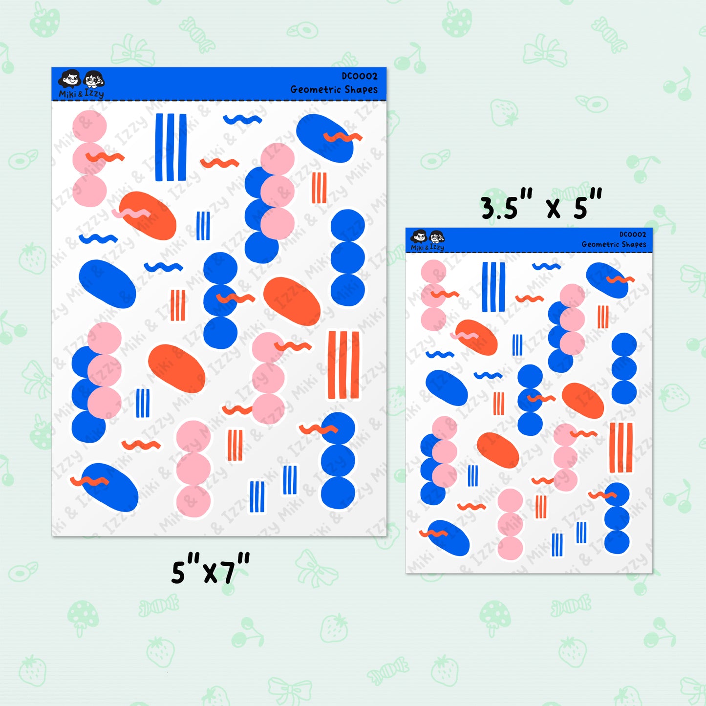 Geometric Shapes Sticker Sheet