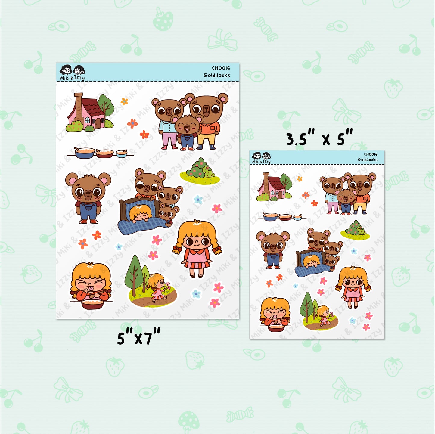 Goldilocks Sticker Sheet